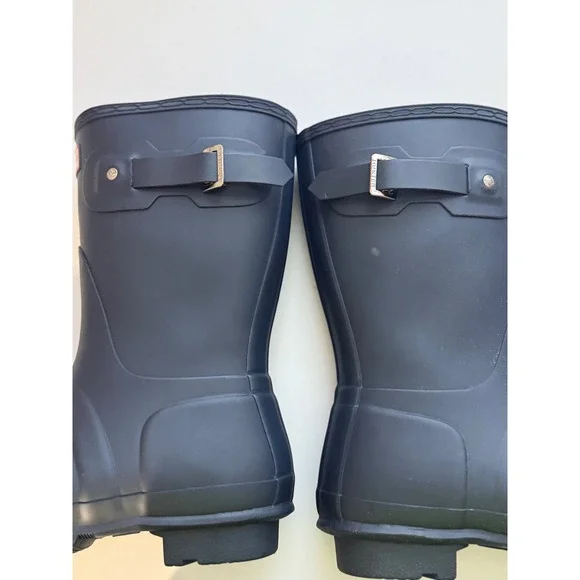 Hunter Women Original Short Matte Black Rain Boots WFS1000RMA Size US 10 UK 8 - Picture 9 of 11